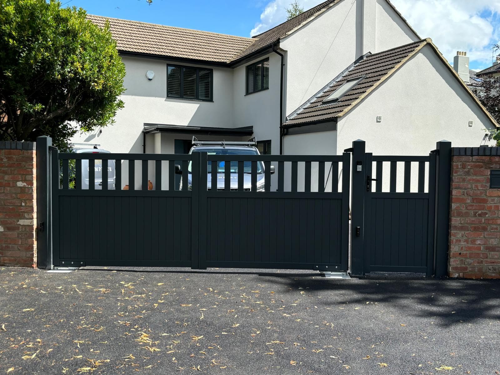 Black luxury swing gates