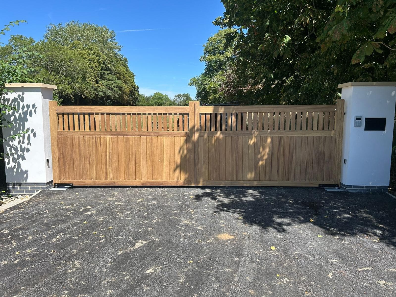 domestic wooden gate — installation by Complete Gate Automation