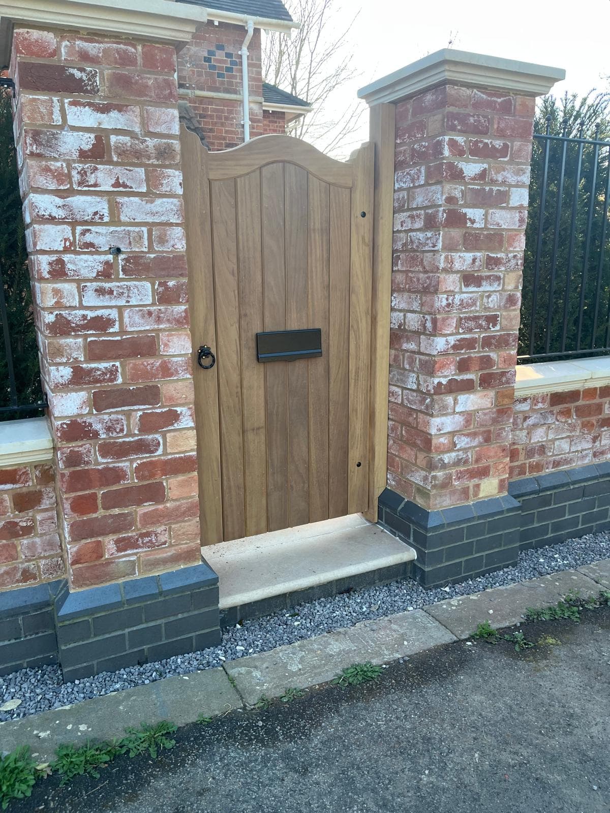 wooden pedestrian gate — installation by Complete Gate Automation